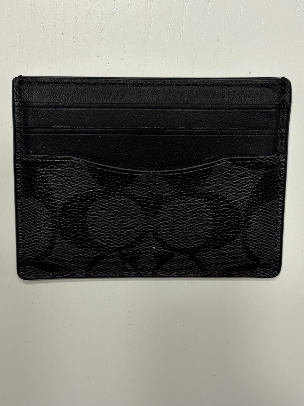 Coach Black Leather Card Holder